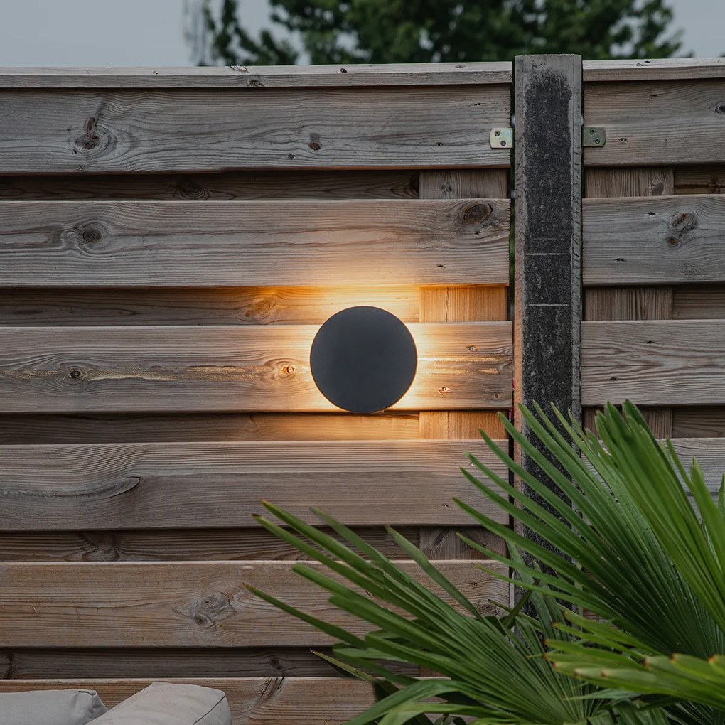 Дизайнерски стенен аплик сив 16,5 см с LED - Skyf