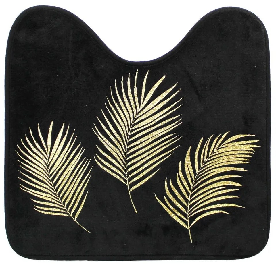 Черно-златист килим за баня WC 45x45 cm Orbella – douceur d'intérieur