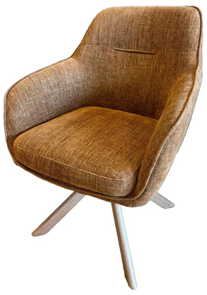 Оранжеви тапицирани трапезни столове в комплект 2 бр. Avola – Unique Furniture