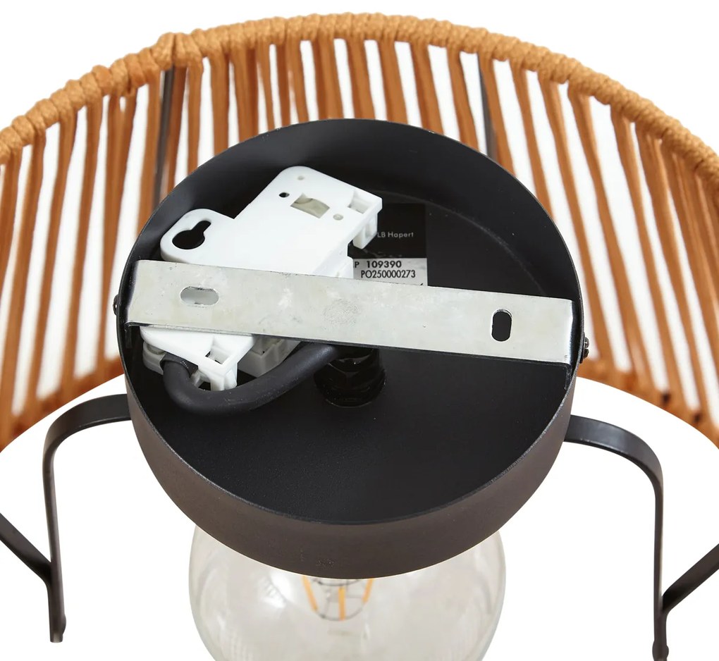 Japandi външна таванна лампа с оранжев въже IP54 - Jayla