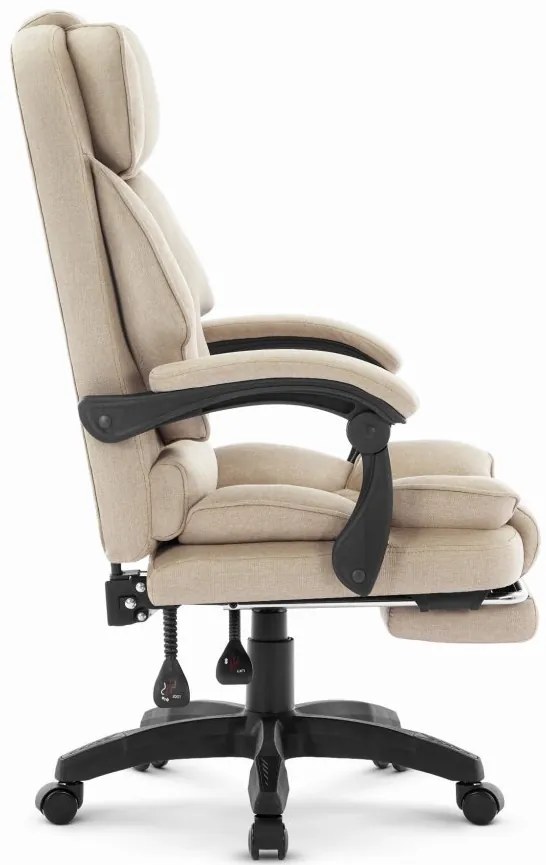 Ергономичен офис стол HC-1031 с поставка за крака - бежов