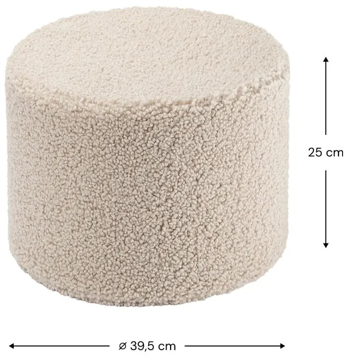 Светлокафяв детски пуф от букле – Wigiwama