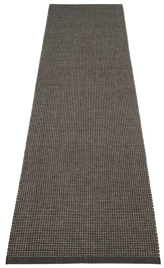 Антрацитна пътека за открито и закрито 70x300 cm Emm Black Linen – Pappelina