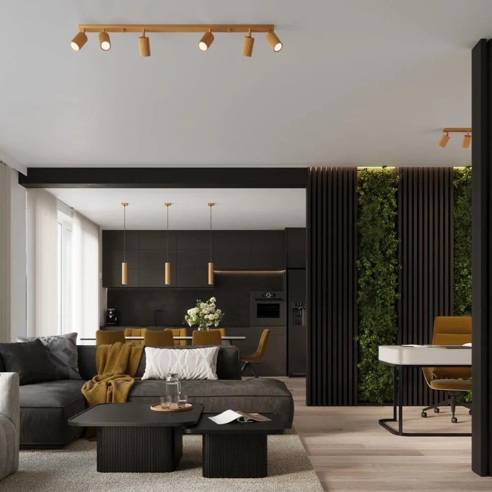 Висящо осветително тяло в златист цвят Gleam – Sollux