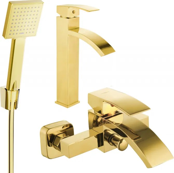 Mexen Libra R45 комплект за вана, златен - 745113R45-50