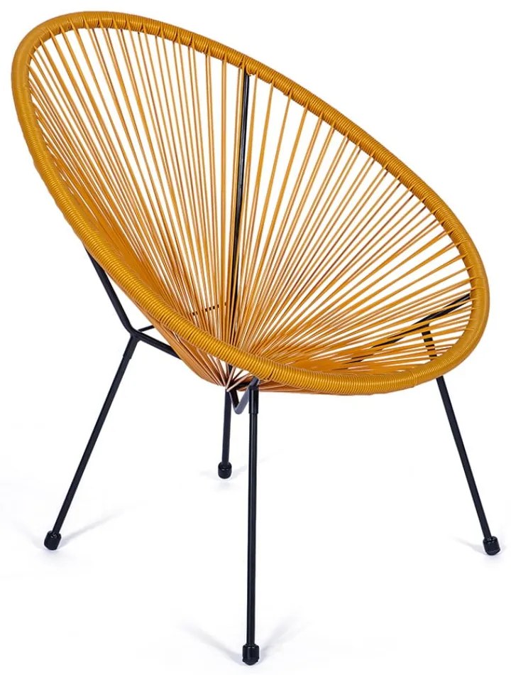 Жълт градински стол метален/пластмасов Avocado Comfort – Bonami Selection