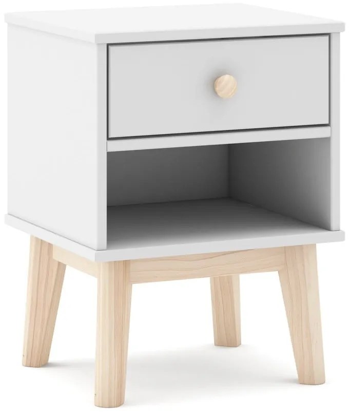 Бяло детско нощно шкафче Esteban - Marckeric