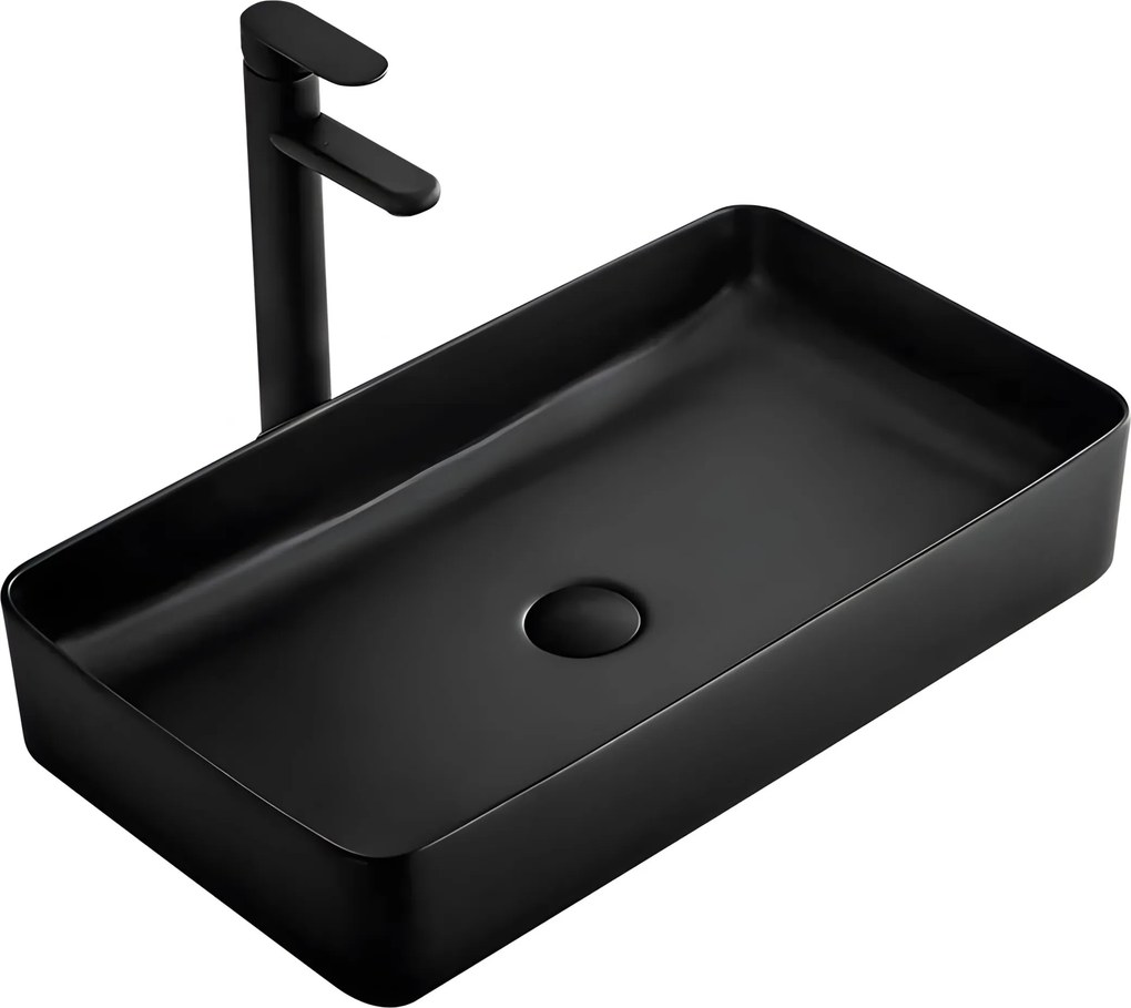 Умивалник за плот Rea Denis Black MAT