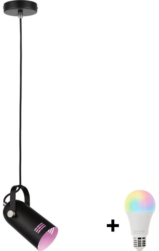 Paulmann 79766 - LED RGBW 1xE27/15W пендел на шнур LAVEA 230V черен