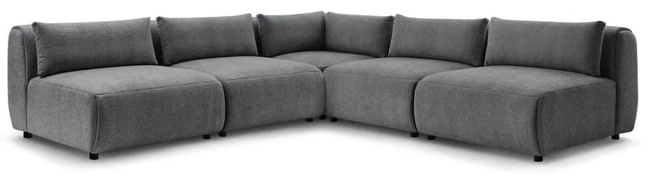 Сив ъглов диван (променлив) Jeanne - Bobochic Paris