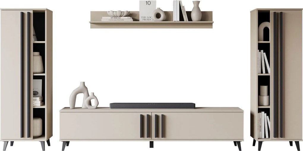 Секция за хол Helsinki I-Бежово-Черен