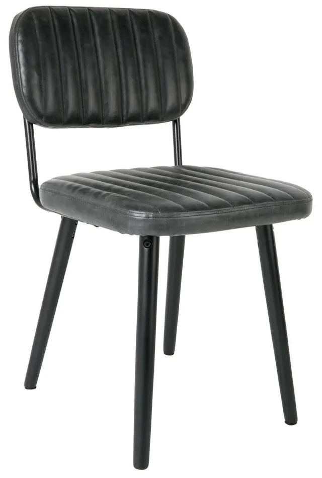 Черен трапезен стол Jake Worn - White Label