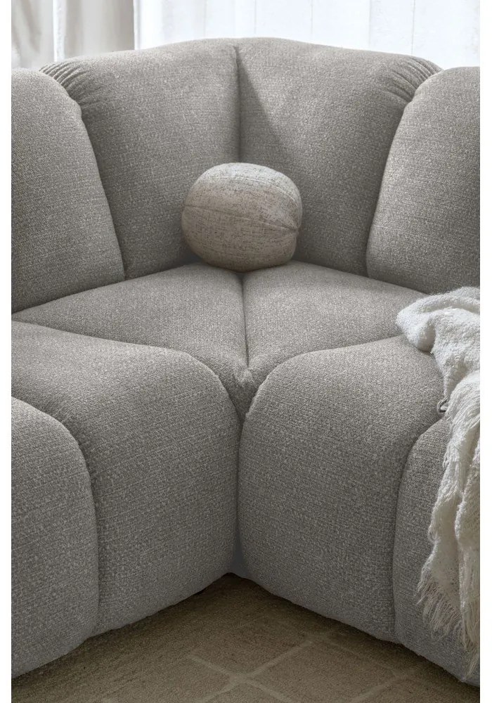 Светлосив ъглов диван (десен ъгъл/L форма) Shell – Miuform