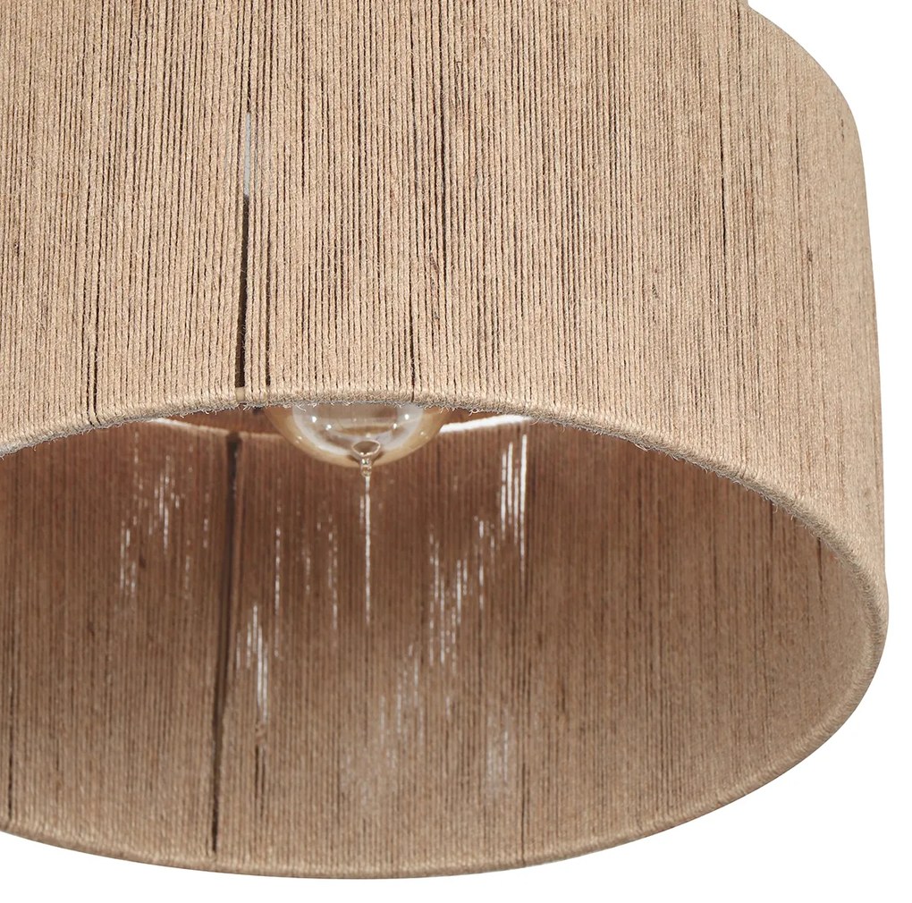 Japandi таванна лампа кафява с въже - Smille