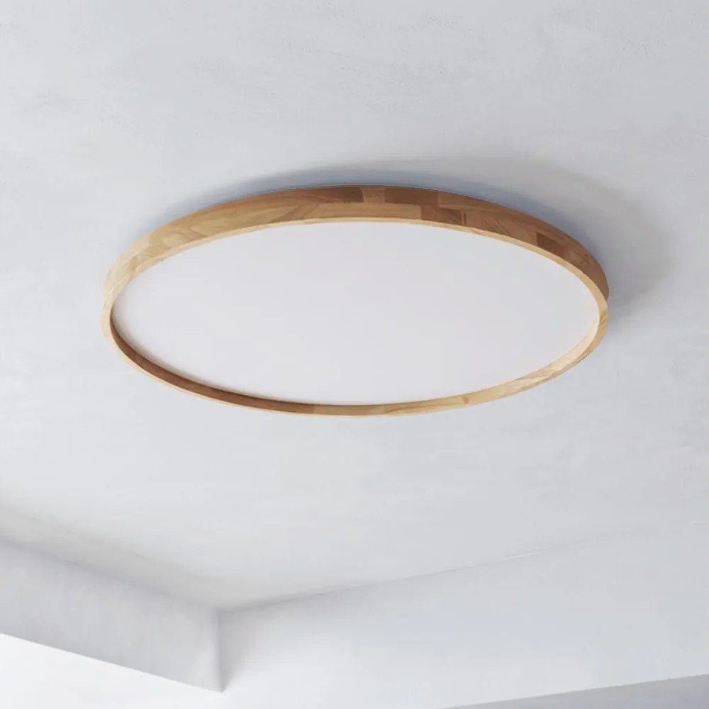 Brilagi - LED димируемо осветително тяло ALSON LED/72W/230V 3000-6500K дъб Ø 78 см + дистанционно управление