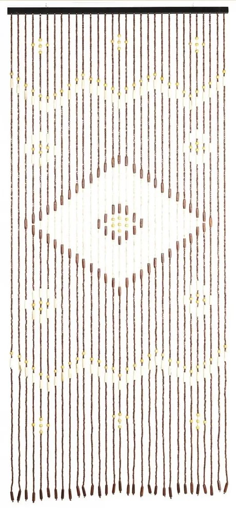 Бамбукова завеса за врата в естествен цвят 90x200 cm Rhombus – Maximex