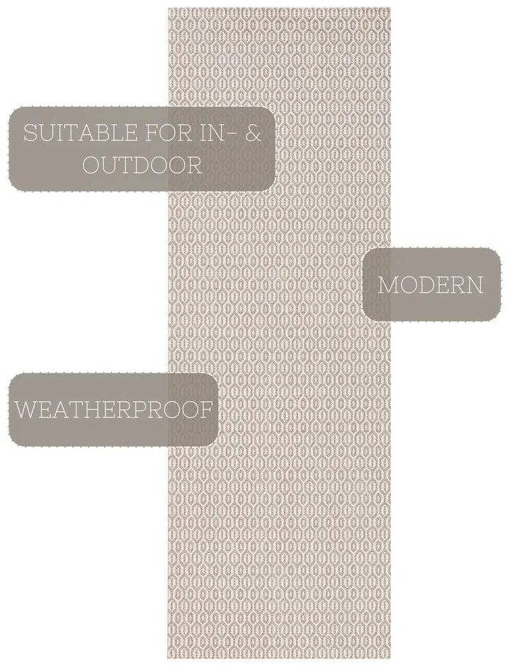 Сив килим за открито , 80 x 200 cm Coin - NORTHRUGS