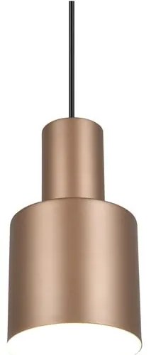 Кафяво висящо осветително тяло с метален абажур ø 12 cm Agudo – Trio