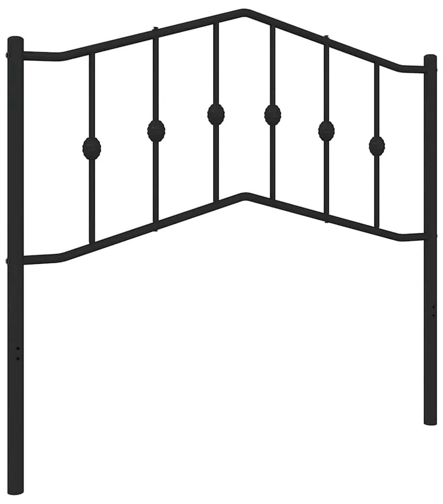 373818 vidaXL Метална табла за глава, черна, 100 см