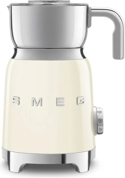 Уред за разпенване на мляко Smeg MFF11CREU, 500 W, 600 мл, 8 програми, Подвижна кана, Автоматично изключване, Крем