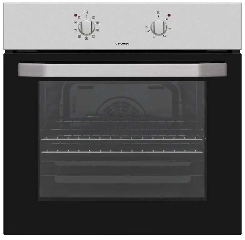 Фурна за вграждане Crown FCM 600A IX, 65 л, Клас А, Механично управление, Инокс