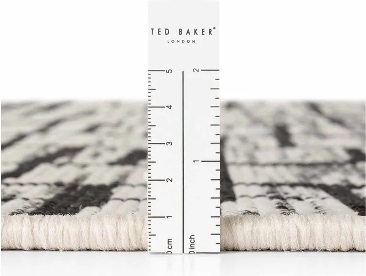 Черен/кремав кръгъл килим за открито и закрито ø 200 cm Haringey Crouch – Ted Baker