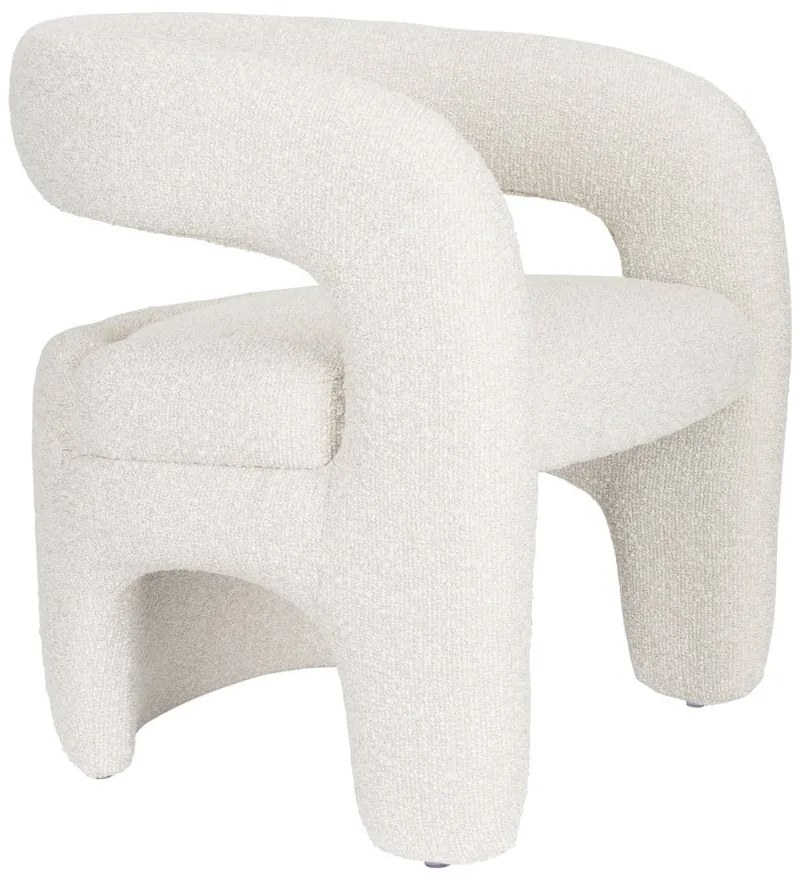 Бяло кресло от букле Nova – White Label