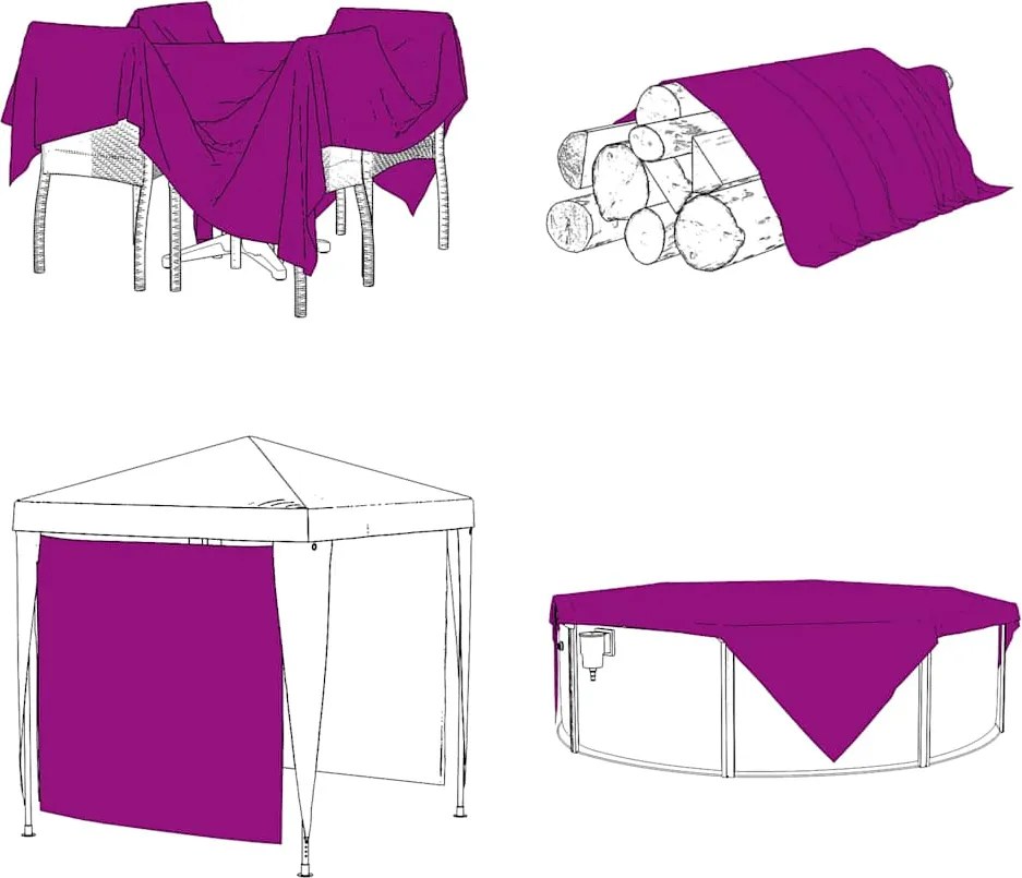 Прозрачен брезент с капси 2х4 м Полиетилен