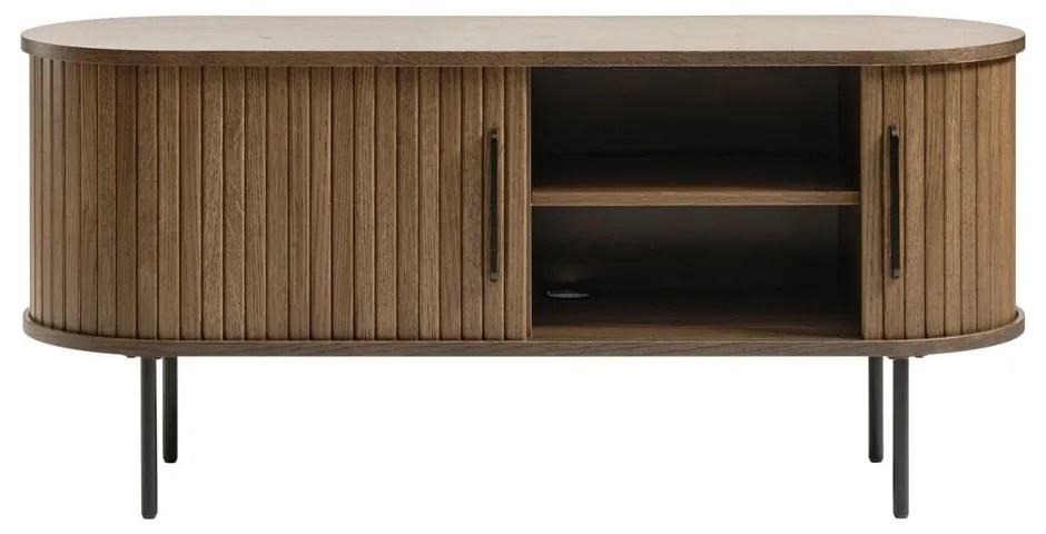 Кафява ТВ масичка от дъб 120x56 cm Nola - Unique Furniture