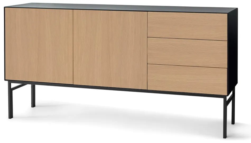 Черен скрин с дъбови врати Edge by Hammel - Hammel Furniture