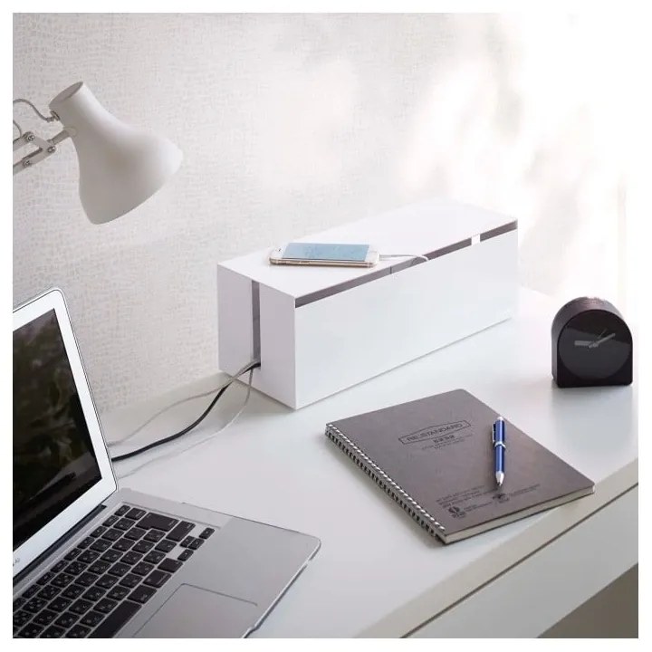 Бяла кутия за зарядно устройство Уеб кабелна кутия - YAMAZAKI