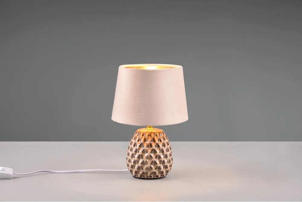 Бежова настолна лампа (височина 27 cm) Ariana - Reality