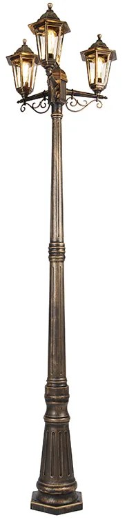 Умна външна лампа златиста 3 светлини с WiFi ST64 - New Haven