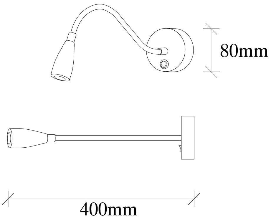 LED стенна лампа в златисто Reading – Opviq lights