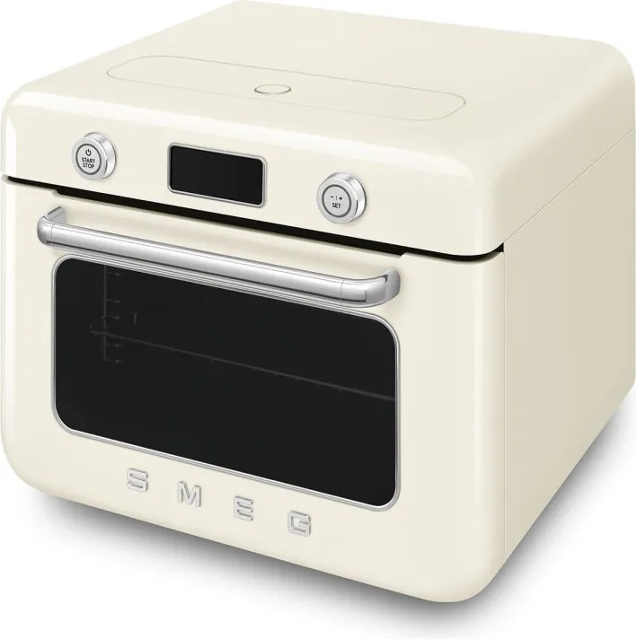 Мини фурна с комбинирана пара Smeg COF01CREU, 1800 W, 10 функции, LCD дисплей, 40-230C, Крем