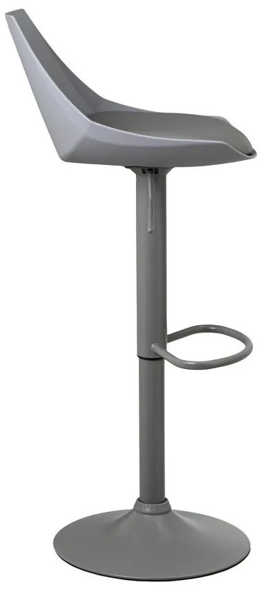 Сиви бар столове в комплект от 2 бр. с регулируема височина от имитация на кожа (височина на седалката 56,5 cm) – Casa Selección