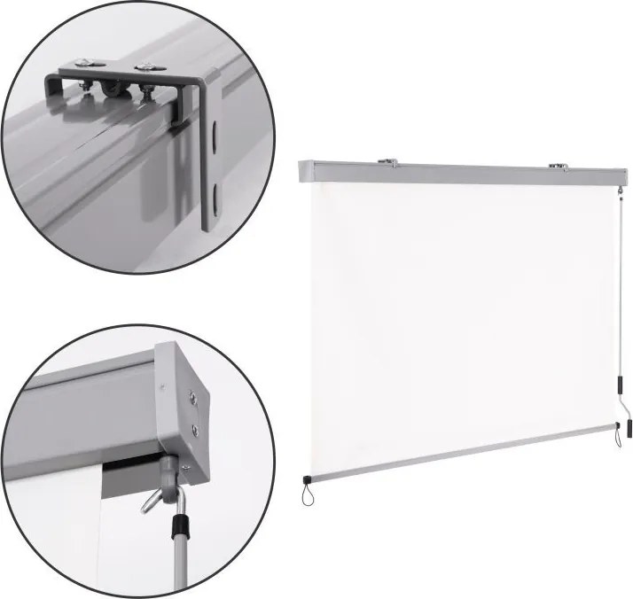 Вертикална тента за балкон 171 x 240 cm - засенчваща ролетна щора за балкон и тераса, бежова