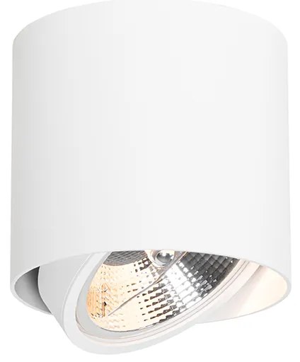 Комплект от 4 дизайнерски повърхностно монтирани прожектора бели GU10 111mm - Impact