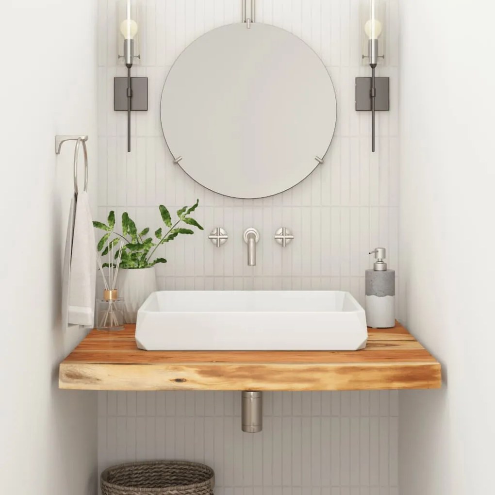 370306 vidaXL Плот за баня, 60x60x3,8 см, квадратен, масивно дърво акация