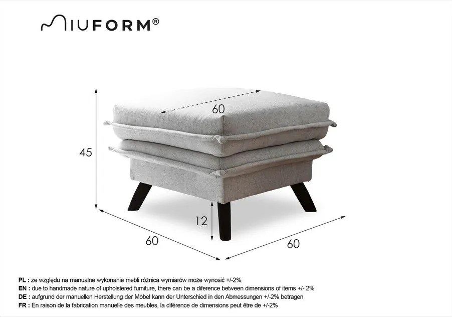 Светлобежова табуретка за крака Charming Charlie - Miuform