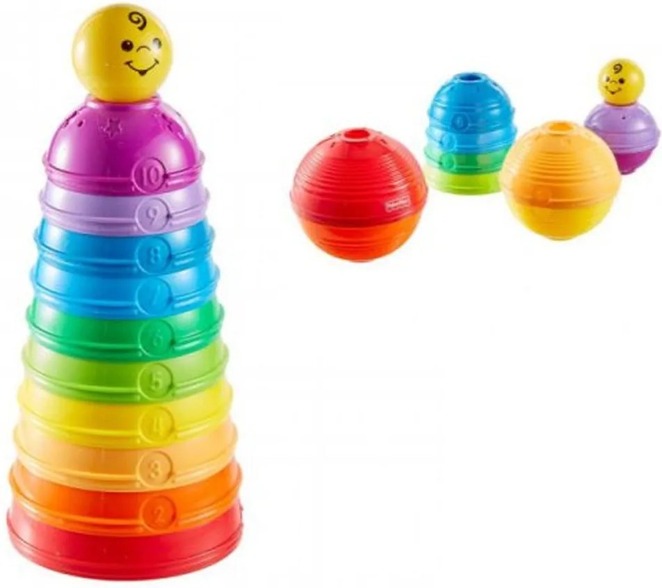 Кула за подреждане с разноцветни чашки Fisher Price