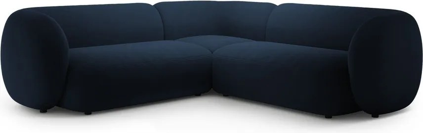 Син кадифен ъглов диван Kate – Micadoni