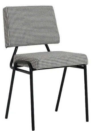 Бял и черен стол за хранене Simple - CustomForm