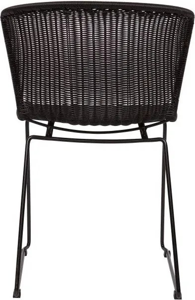 Черни градински столове в комплект 2 бр. от изкуствен ратан Wings – WOOOD
