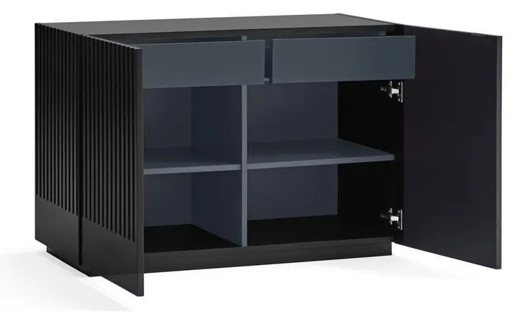 Черен нисък скрин с чекмеджета 100x70 cm Doric - Teulat