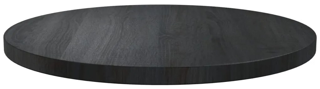 813660 vidaXL Плот за маса, черен, Ø50x2,5 см, бор масив