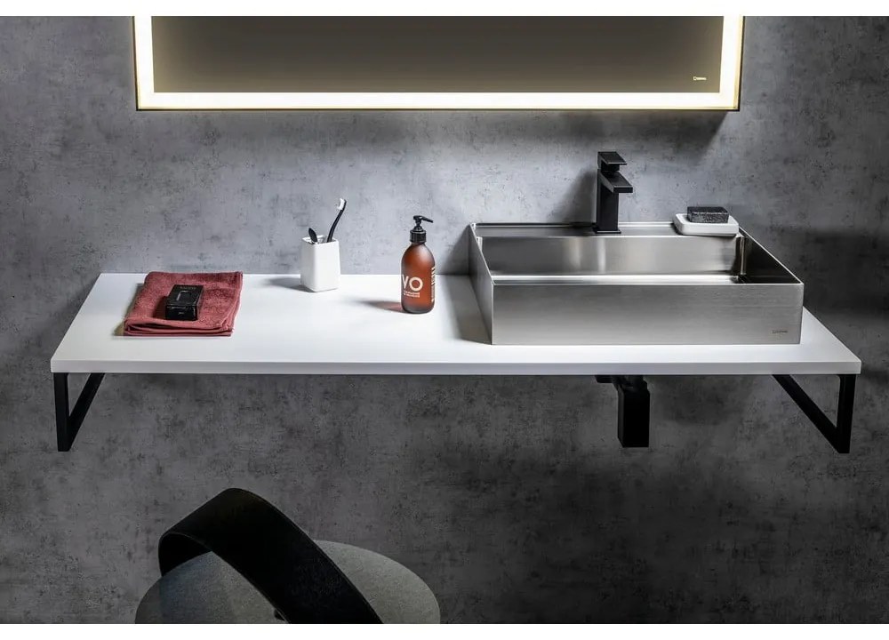 Мивка от неръждаема стомана в сребристо 55x42 cm Aurum – Sapho