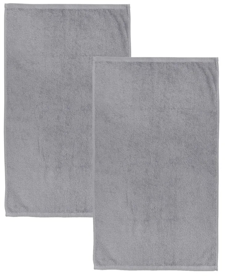 Сиви бързосъхнещи памучни хавлиени кърпи от тери в комплект от 2 бр. 90x140 cm Quick Dry – Catherine Lansfield