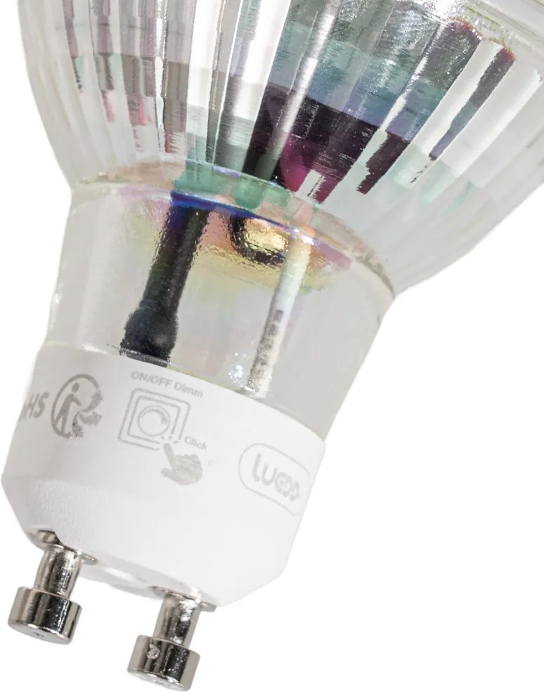 Комплект от 5 GU10 50 мм прозрачни LED крушки 3W 230 lm 2700K