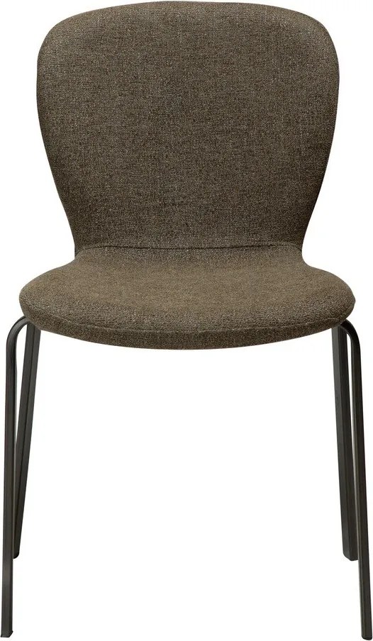 Тапициран трапезен стол в цвят каки Heap – DAN-FORM Denmark